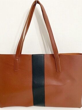 Vince Camuto Brown and Black Tote Bag